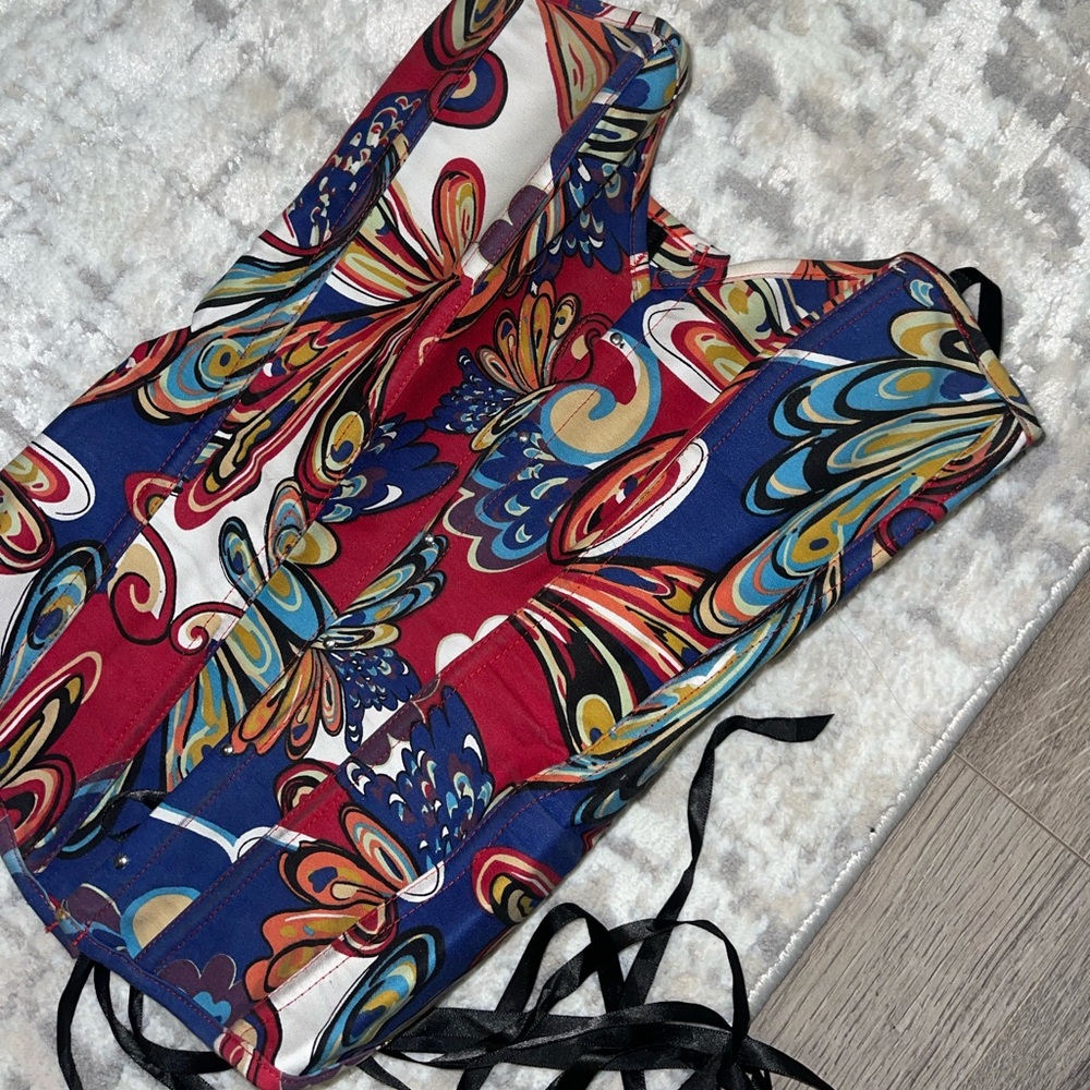 Colorful abstract corset